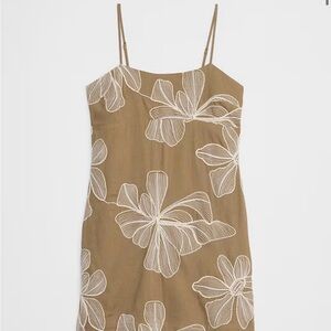 Banana Republic Floral Embroidered Spaghetti Strap Dress